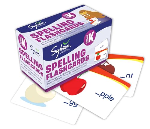 Imagen de archivo de Kindergarten Spelling Flashcards: 240 Flashcards for Building Better Spelling Skills Based on Sylvan's Proven Techniques for Success a la venta por BookHolders