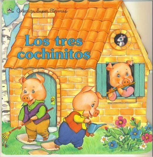 Stock image for Los Tres Cochinitos (Golden Super Shape Book) (Spanish and English Edition) for sale by Once Upon A Time Books