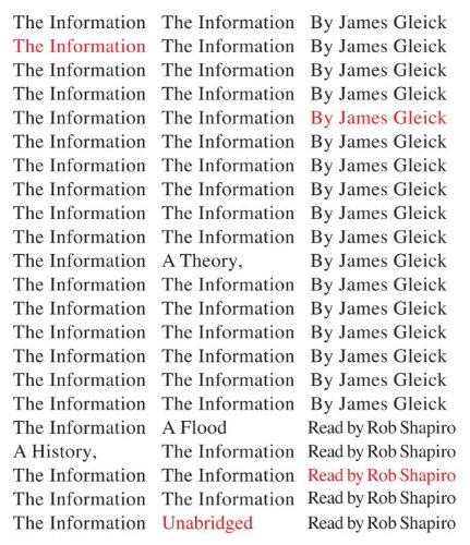 9780307914965: The Information: A History, A Theory, A Flood