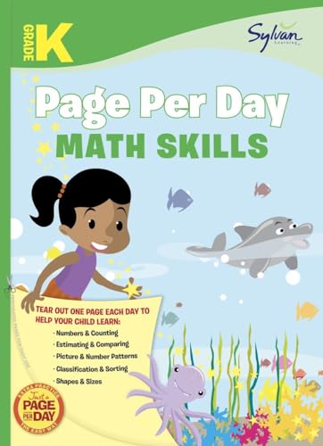 Beispielbild fr Kindergarten Page Per Day: Math Skills: Numbers and Counting, Estimating and Comparing, Picture and Number Patterns, Classification and Sorting, Shapes and Sizes (Sylvan Page Per Day Series, Math) zum Verkauf von SecondSale
