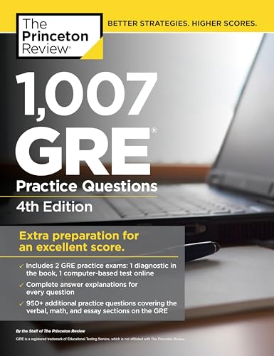 Beispielbild fr 1,007 GRE Practice Questions, 4th Edition (Graduate School Test Preparation) zum Verkauf von SecondSale