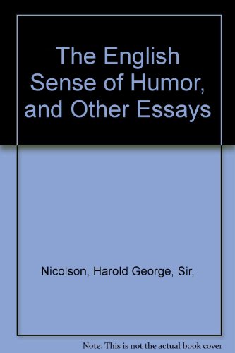Stock image for The English Sense of Humor, and Other Essays for sale by Irish Booksellers