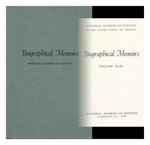 Biographical Memoirs - Volume 49 (9780309024495) by U.S. National Academy Of Sciences