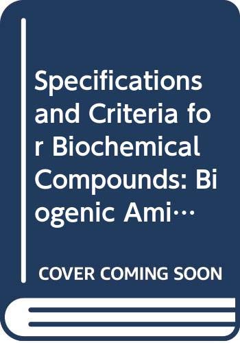 Imagen de archivo de Biogenic Amines and Related Compounds a la venta por Better World Books: West