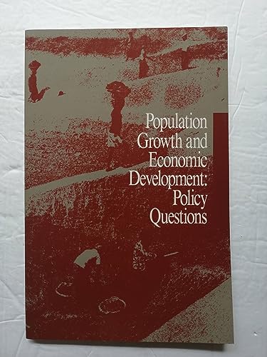 Imagen de archivo de Population Growth and Economic Development: Policy Questions a la venta por Wonder Book