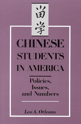 Imagen de archivo de Chinese Students in America: Policies, Issues, and Numbers a la venta por Revaluation Books