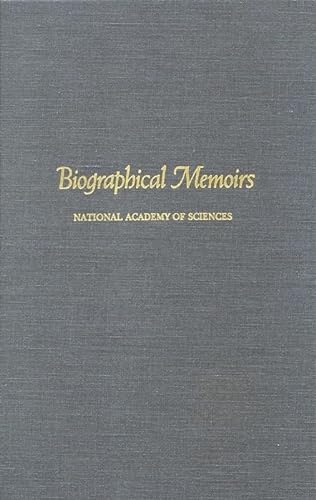 Biographical Memoirs: Volume 63 (9780309049764) by National Academy Of Sciences
