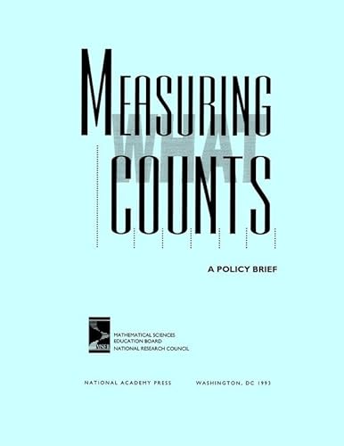 Beispielbild fr Measuring What Counts: A Policy Brief zum Verkauf von Colorado's Used Book Store