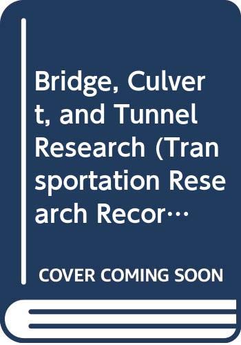 Stock image for Bridge, Culvert, and Tunnel Research for sale by Reader's Corner, Inc.