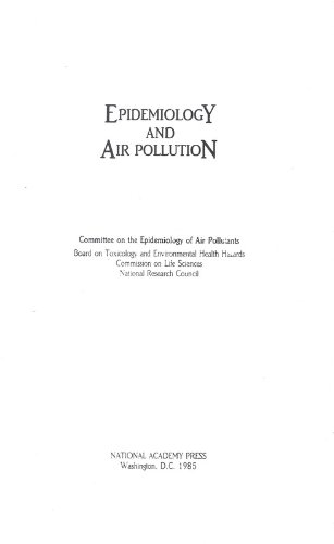 Imagen de archivo de Epidemiology and Air Pollution. a la venta por RWL GROUP  (Booksellers)