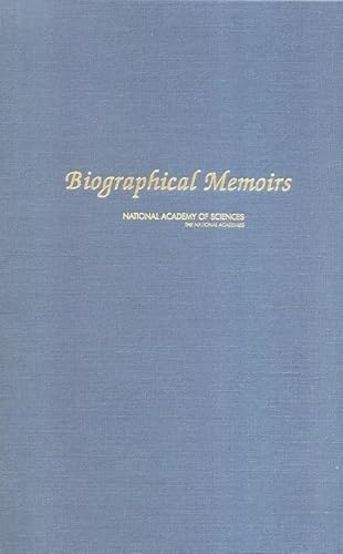 Biographical Memoirs: Volume 83 (9780309086998) by National Academy Of Sciences