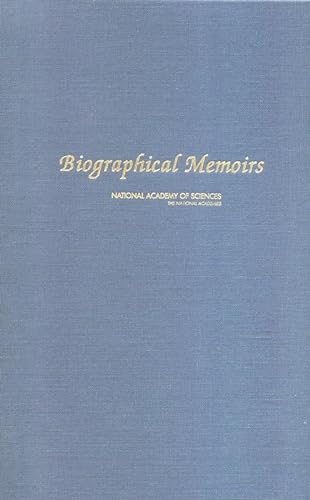 Biographical Memoirs: Volume 85 (Biographical Memoirs: A) (9780309103633) by National Academy Of Sciences