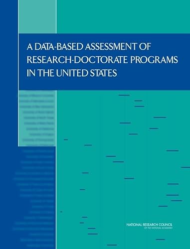 Beispielbild fr A Data Based Assessment of Research-Doctorate Programs in the United States (National Research Council) zum Verkauf von Books From California
