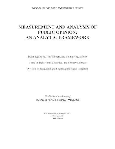 Imagen de archivo de Measurement and Analysis of Public Opinion: An Analytic Framework a la venta por Books From California