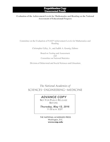 Imagen de archivo de Evaluation of the Achievement Levels for Mathematics and Reading on the National Assessment of Educational Progress a la venta por PBShop.store US