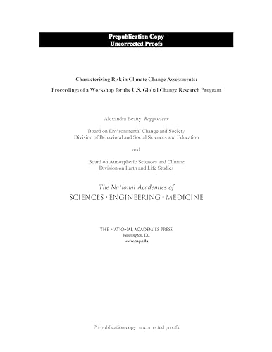 Imagen de archivo de Characterizing Risk in Climate Change Assessments: Proceedings of a Workshop a la venta por Revaluation Books