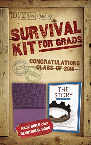 9780310003786: NKJV, 2016 Survival Kit for Grads, Purple, Red Letter Edition: NKJV Bible plus Devotional Book, The Story Devotional