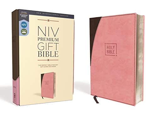 Stock image for NIV, Premium Gift Bible, Leathersoft, Pink/Brown, Red Letter, Com for sale by Hawking Books