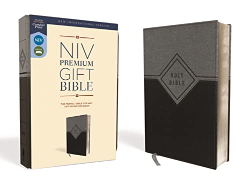 9780310094029: Niv, Premium Gift Bible, Leathersoft, Black/Gray, Red Letter Edition, Comfort Print: New International Version, Premium Gift Bible, Black/Gray, Leathersoft, Red Letter Edition