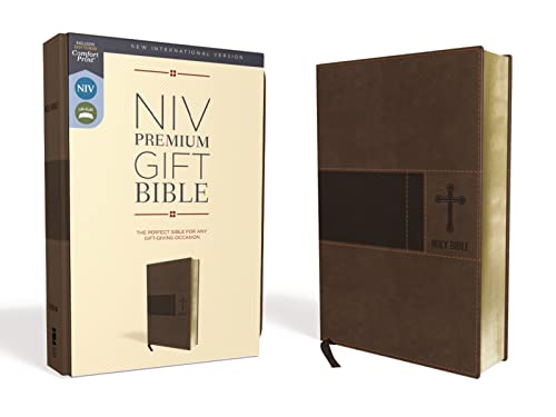 Stock image for Niv, Premium Gift Bible, Leathersoft, Brown, Red Letter Edition, Comfort Print for sale by ThriftBooks-Dallas