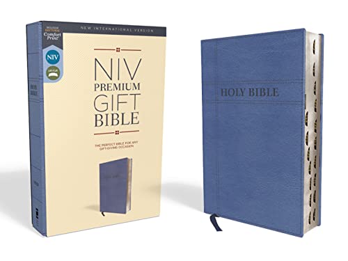 Beispielbild fr NIV, Premium Gift Bible, Leathersoft, Navy, Red Letter, Thumb Indexed, Comfort Print: The Perfect Bible for Any Gift-Giving Occasion zum Verkauf von Blindpig Books