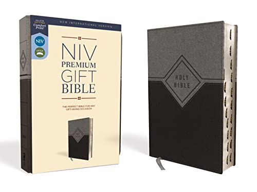 Stock image for NIV PREMIUM GIFT BIBLE LEATHERSOFT BLACK GRAY Format: Slides for sale by INDOO