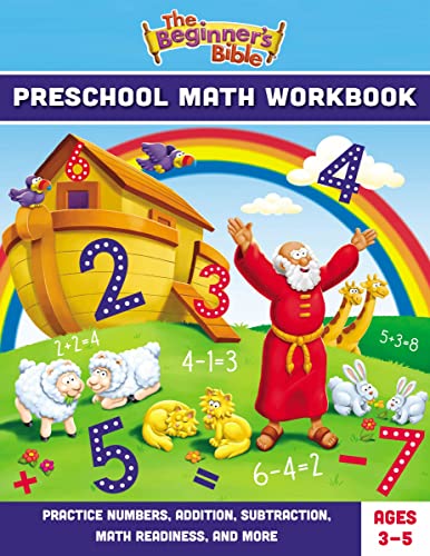 Stock image for Beginner's Bible Preschool Math Workbook: Practice Numbers, Addition, Subtraction, Math Readiness, and More (The Beginner's Bible) for sale by AMM Books