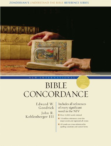 9780310229025: New International Bible Concordance: Includes All References of Every Significant Word in the Niv