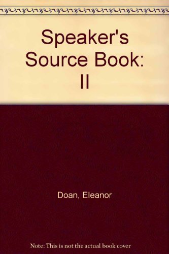 Beispielbild fr Speakers Sourcebook II zum Verkauf von Wonder Book