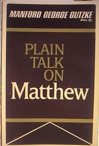 9780310256014: Plain Talk on Matthew Edition: Reprint