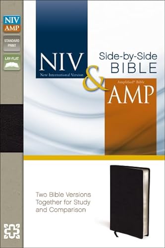 9780310421122: NIV, Amplified, Parallel Bible, Bonded Leather, Black: Two Bible Versions Together for Study and Comparison