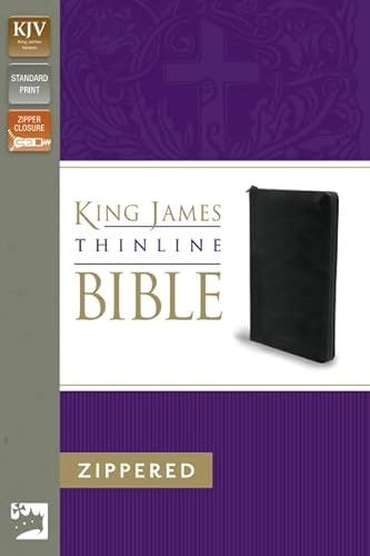 9780310421351: KJV, Thinline Zippered Collection Bible, Bonded Leather, Black, Red Letter Edition