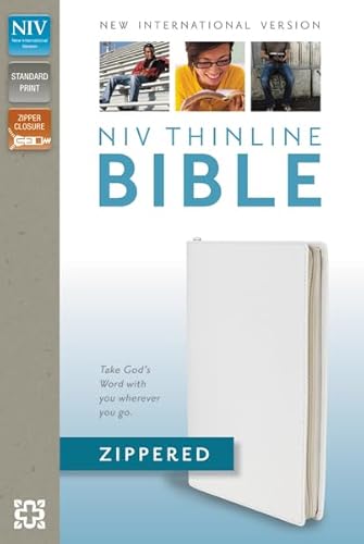 9780310421634: Holy Bible: New International Version, Thinline, White Bonded Leather, Zipper Closure