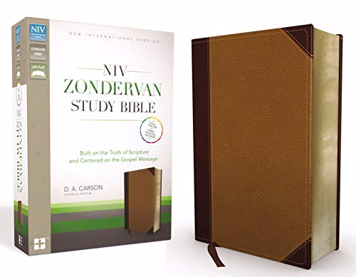 Stock image for NIV Zondervan Study Bible, Leathersoft, Tan/Brown: Built on the Truth of Scripture and Centered on the Gospel Message for sale by A1AMedia