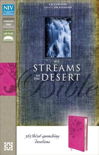 Stock image for NIV, Streams in the Desert Bible, Leathersoft, Pink: 365 Thirst-Quenching Devotions for sale by Books Unplugged