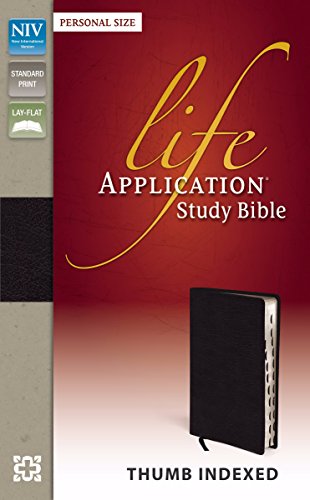 Beispielbild fr NIV, Life Application Study Bible, Personal Size, Bonded Leather, Black, Indexed, Point size is 8.5 zum Verkauf von Byrd Books