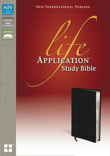 9780310434528: NIV, Life Application Study Bible, Second Edition, Genuine Leather, Black, Red Letter Edition