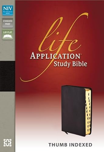 NIV, Life Application Study Bible, bonded Leather, Burgundy, Indexed, Red Letter Edition