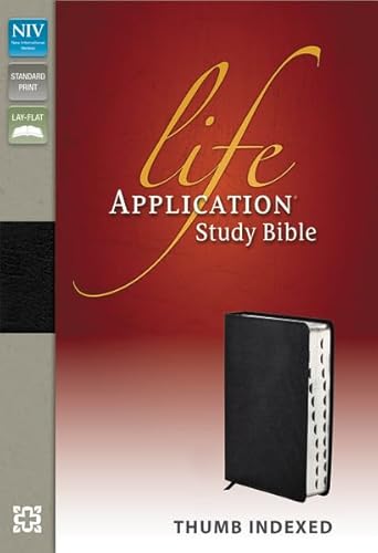 9780310434634: NIV, Life Application Study Bible, Second Edition, Bonded Leather, Black, Red Letter Edition, Indexed