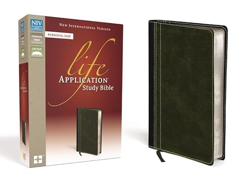 Stock image for NIV, Life Application Study Bible, Second Edition, Personal Size, Leathersoft, Brown/Green for sale by Books Unplugged