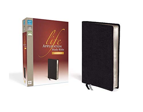 Stock image for NIV, Life Application Study Bible, Second Edition, Large Print, Bonded Leather, Black, Red Letter Edition for sale by Ergodebooks