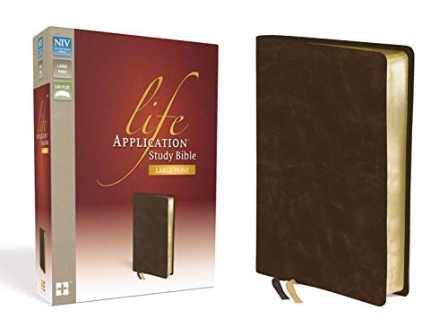 NIV, Life Application Study Bible, Large Print, Bonded Leather, Brown