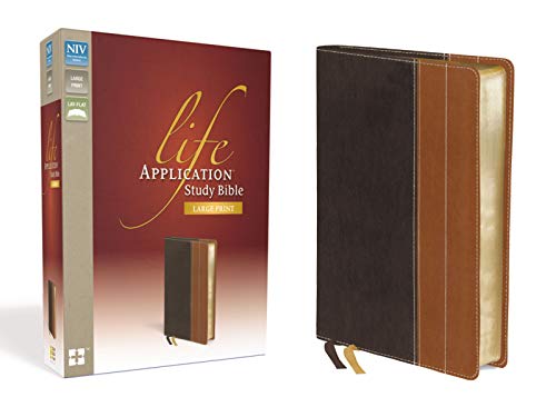 Stock image for NIV, Life Application Study Bible, Second Edition, Large Print, Leathersoft, Brown/Tan for sale by SecondSale