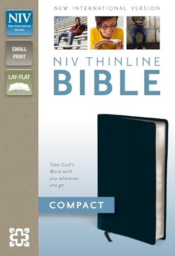 9780310435471: NIV, Thinline Bible, Compact, Bonded Leather, Navy, Red Letter Edition