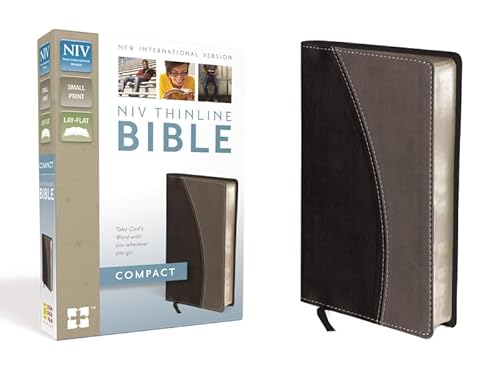 Imagen de archivo de NIV, Thinline Bible, Compact, Imitation Leather, Black/Gray, Red Letter Edition a la venta por SecondSale