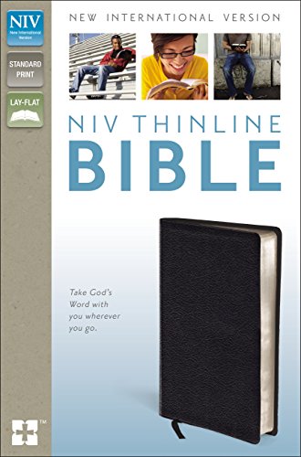 Stock image for NIV, Thinline Bible, Bonded Leather, Black, Red Letter Edition for sale by The Media Foundation