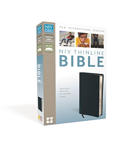 9780310435655: NIV, Thinline Bible, Bonded Leather, Navy, Red Letter Edition