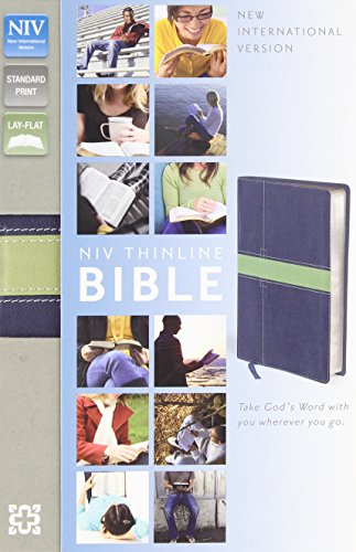 Stock image for NIV, Thinline Bible, Imitation Leather, Blue/Green, Red Letter Edition for sale by HPB Inc.