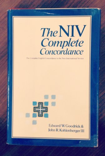 Beispielbild fr The NIV Complete Concordance zum Verkauf von Better World Books