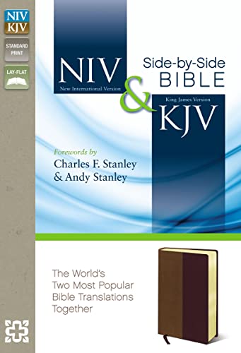 NIV, KJV, Side-by-Side Bible, Imitation Leather, Tan/Burgundy: God's Unchanging Word Across the C...